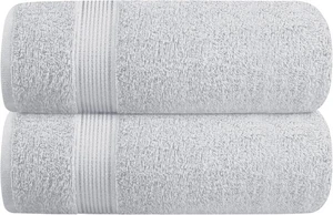 Belizzi Home Cotton 2er Pack Oversized Badetuch Set 28x55 Large, Hellgrau  - Bild 1 von 8