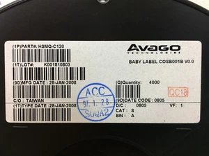 HSMQ-C120 AVAGO LED GREEN CLEAR CHIP SMD R/A ROHS 40 PIECES - Picture 1 of 1