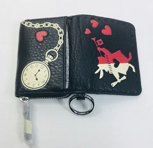 Vera Bradley Mallory RFID Card Case Wonderland Genuine Leather, Disney Wallet￼ - Picture 1 of 11