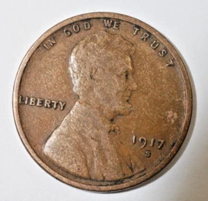 Centavo Lincoln Wheat 1917 S, la moneda es un centavo pequeño de alta calidad (8+ artículos se envían gratis) - Imagen 1 de 2