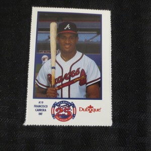1990 Dubuque Perforated Atlanta Braves Francisco Cabrera