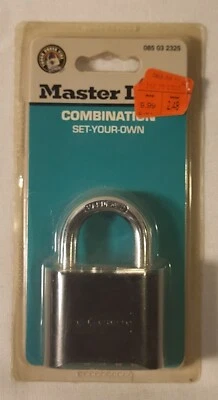 NEW Master Lock Set Your Own Combo Padlock Black Weather Resistant - Image 1 of 3
