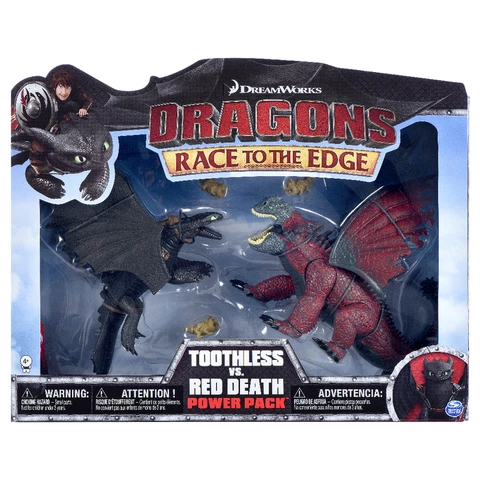 HTF 2016 DreamWorks Dragons TOOTHLESS vs. RED DEATH How to Train Your Dragon NiB Cover