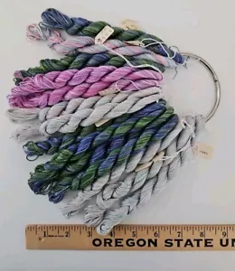 RARE LOT OF 14 Leah's Overdyed #5 Pearl Cotton Perle Coton Needlework Threads - Picture 1 of 4