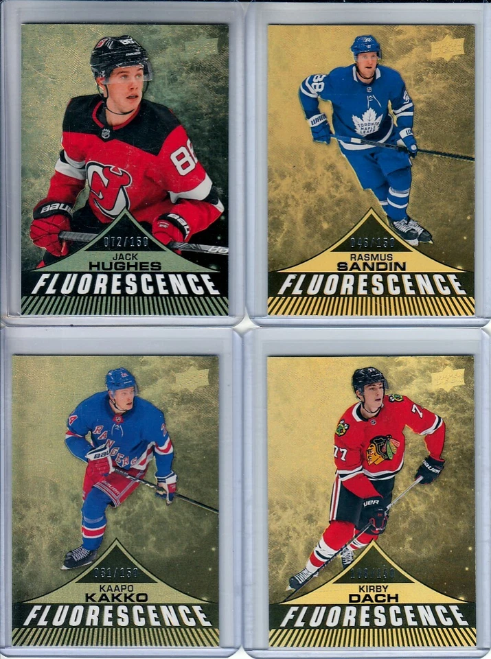  2019-20 Upper Deck Fluorescence #F31 Rasmus Sandin RC /150 Toronto Maple Leafs - Image 1 of 1