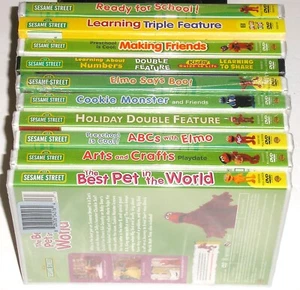 Sesame Street DVD Lot of 10 - Ready for School MAKING FRIENDS Elmo Says Boo ABCs - Picture 1 of 3