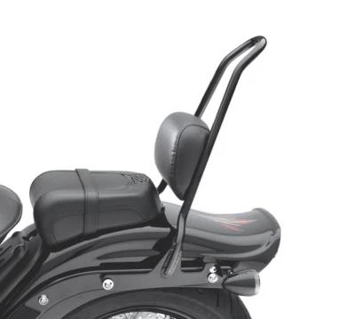 Black Detachable One-Piece Backrest Sissy Bar For 2006-17 Harley Fatboy Softail - Image 1 of 4