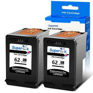 2x 62XL Black Ink Cartridge For HP ENVY 5540 5541 5542 5543 5544 5660 7640 7645 - Picture 1 of 12