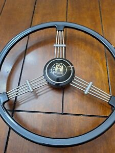 Empi 79-4059 Banjo Style Black Vintage 3 Spoke Steering Wheel  15-1/2 Vw Bug T1 
