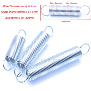 Expansion Spring Tension Extension Expanding Extending Springs Wire Dia 0.5mm - Picture 1 of 6