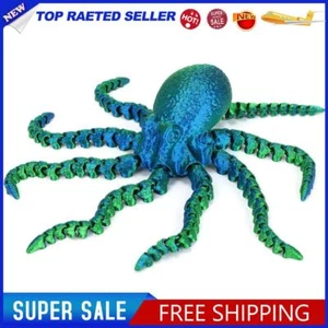 3D Printed Octopus Fidget Articulated Octopus Toy for ADHD (Blue Green 20cm) - Photo 1/9