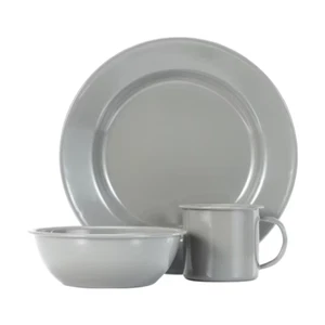 12 Piece Enamel Dinner Set Durable Enamel Dinnerware Camping Picnic - Picture 1 of 11