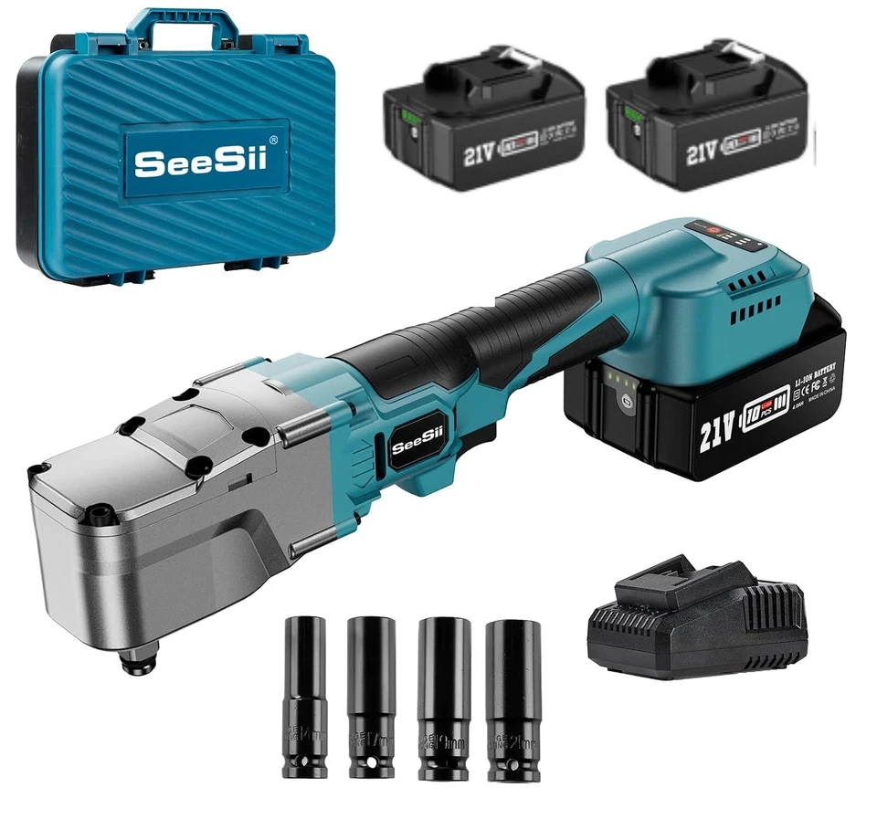 Seesii 1/2'' Cordless Right Angle Impact Wrench 220Ftlbs(300N.m)& Lightduty Work - image 1 of 4