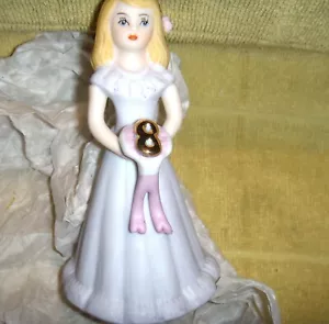 MIB BLONDE Growing Up Birthday Girls Age 8 Year Figure Bisque Porcelain-Enesco - Imagen 1 de 1