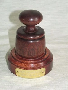 MAZO DE BOLSILLO DE PALMA DE MADERA Y BLOQUE DE SONIDO CUALQUIER LETRA MADERA DE CAOBA GRABADA - Imagen 1 de 2
