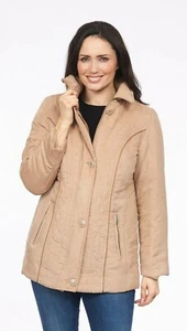 David Barry beige Damen Mikrofaser Jacke Größe 26 neu mit Etikett - Bild 1 von 5
