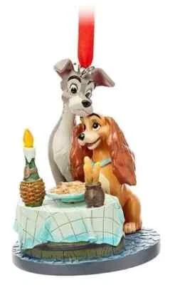 Disney Sketchbook Lady and the Tramp Ornament 2020 - Escena de cena de espagueti Foto 1 de 4