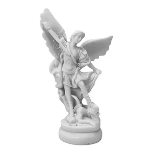 Small Saint St Michael Archangel Defeated Lucifer Greek Statue Sculpture 6.7in - Picture 1 of 5