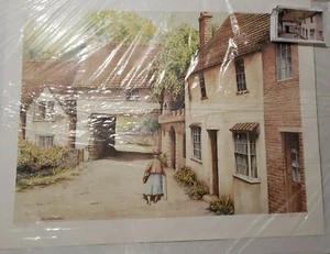 Dennis T. Batham "Woman At Cottage" Lithograph Print Signed And Numbered - Picture 1 of 5