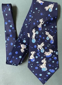 Cravatta in seta, 101 Dalmati, blu, bianco e nero, Walt Disney Uomo - Foto 1 di 6