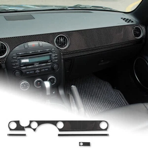 Para Mazda MX-5 2009-2015 Salpicadero Guantera Manija Adhesivo Fibra de Carbono NEGRO - Imagen 1 de 6