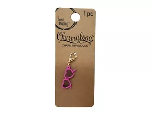 Bead Landing Charmalong Gold-tone Charm - New - Pink Sunglasses - Picture 1 of 1
