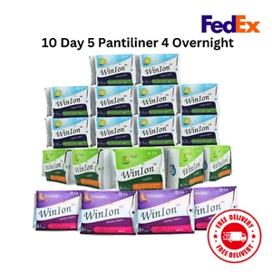 (232 Pads) Winalite Winion Sanitary Napkin Anion 10 Day 5 Pantiliner 4 Overnight - Picture 1 of 14