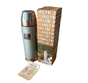 Vintage Uno-Vac Unbreakable Thermos Stainless Steel Bottle with Cap 270 w/ Box - Picture 1 of 6