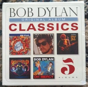 Original Album Classics by Bob Dylan (5 CDs) Shot of Love, Infidels, Live, Dead - Foto 1 di 3
