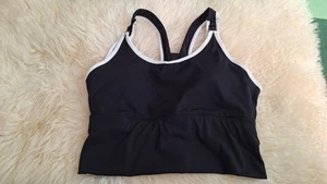 Emamaco Womens Size Large Nursing Sports Bra Crop Top Breastfeeding Black - Picture 1 of 8