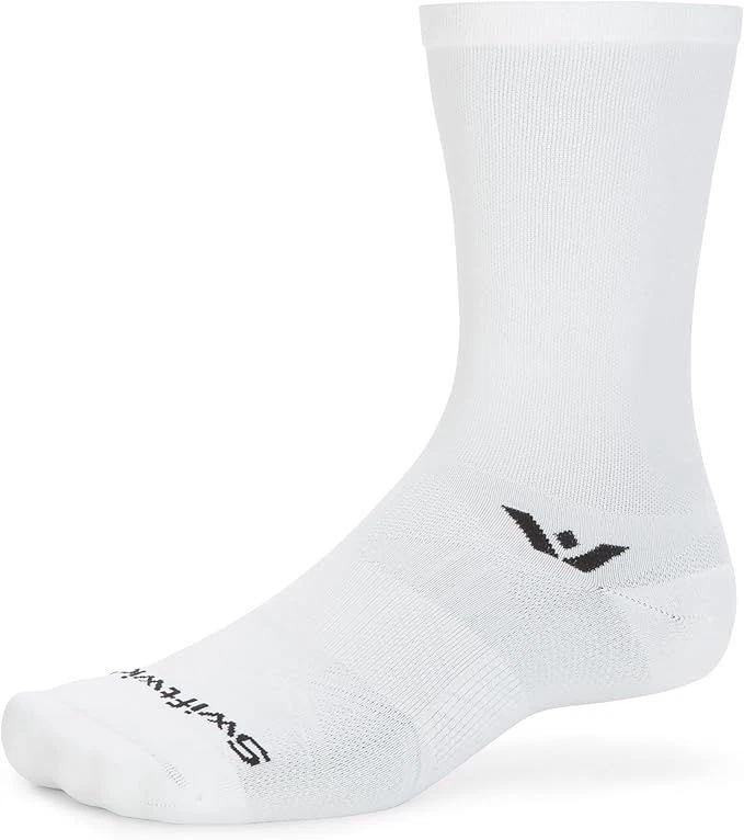 Calcetines Swiftwick Aspire blancos ultrafinos de compresión firme para ciclismo - L Foto 1 de 1
