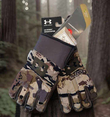 GUANTES DE CAZA UNDER ARMOUR WINDSTOPPER GORETEX INFINIUM PARA HOMBRE M & L ¡NUEVOS CON ETIQUETAS! Foto 1 de 2