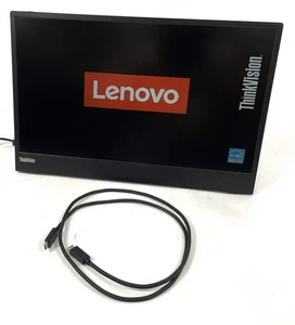 Lenovo ThinkVision M15 15.6" FHD WLED LCD Mobile Portable Monitor *See Desc - Picture 1 of 7