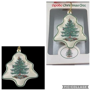 Spode Tree Tray Christmas Ornament Porcelain Holiday VTG RARE 3” X 2.25” - Picture 1 of 9