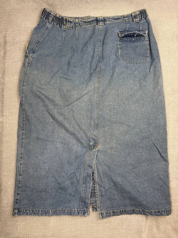 Falda vaquera Baccini para mujer talla 20/34 larga con botones delanteros Foto 1 de 4