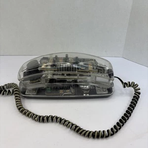 Telefono Shack Radio Vintage anni 90 Trasparente Modello Fisso 43-820 - FUNZIONANTE - Foto 1 di 5