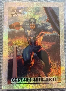 1994 Marvel Masterpieces Silver Holofoil #1 Captain America - Bild 1 von 2