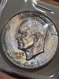 1971 D Eisenhower Dollar IKE Nice Condition -#5099 - Picture 1 of 4