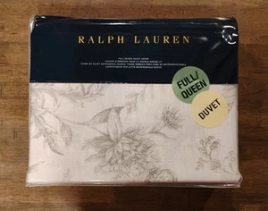 Ralph Lauren Genevieve Floral QUEEN / FULL Bettbezug 100% Baumwolle Grau - Bild 1 von 5