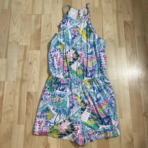 Lilly Pulitzer Dayley Pop Up Wish You Were Here Postkartendruck kurzer Strampler Sm - Bild 1 von 5