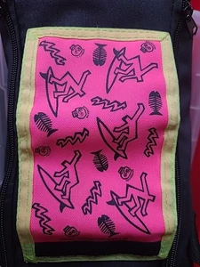 1989 Illuminations Neon Geldbörse Pink Grün Surfer Logo Tasche Retro 80er - Bild 1 von 11
