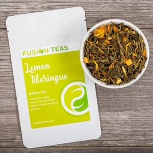 Té verde merengue limón - mezcla de hojas sueltas premium - tés de fusión - Imagen 1 de 5