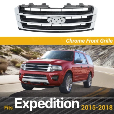 Se adapta a Ford Expedition 2015-2018 cromo negro estilo OE parrilla delantera parachoques parrilla Foto 1 de 4