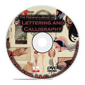 Lettering & Calligraphy, 164 Books, Vintage Sign Making Books Guides on DVD B69