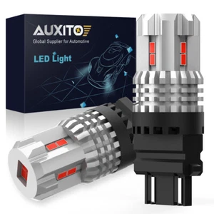 AUXITO 3157 4057 12-LED Red Brake Light Bulbs Stop Rear Tail Parking High Power - Foto 1 di 13