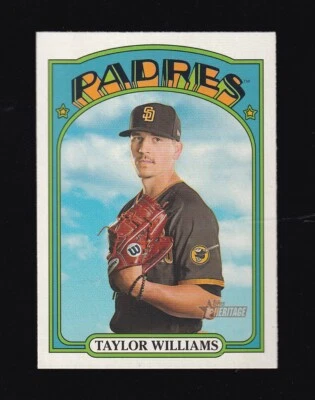 2021 Topps Heritage Taylor Williams #369 San Diego Padres - Image 1 of 2
