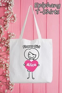 Bolso de Mano Personalizado Niña Flor Divertido Regalo Gallina Boda Añadir Nombre Matrimonio - Imagen 1 de 1