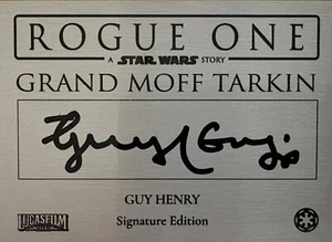Star Wars Guy Henry Autogramm Grand Moff Tarkin Signature Edition Plakette - Bild 1 von 1