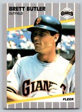 1989  Fleer #324 Brett Butler San Francisco Giants Baseball