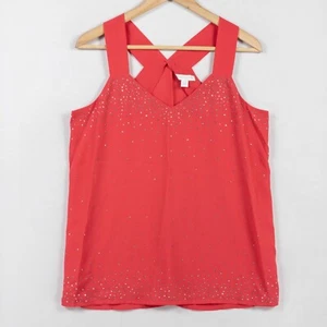 New York & Company Tank Top Womens Sz Small Pink Studded Lined Wide Strap New - Picture 1 of 8